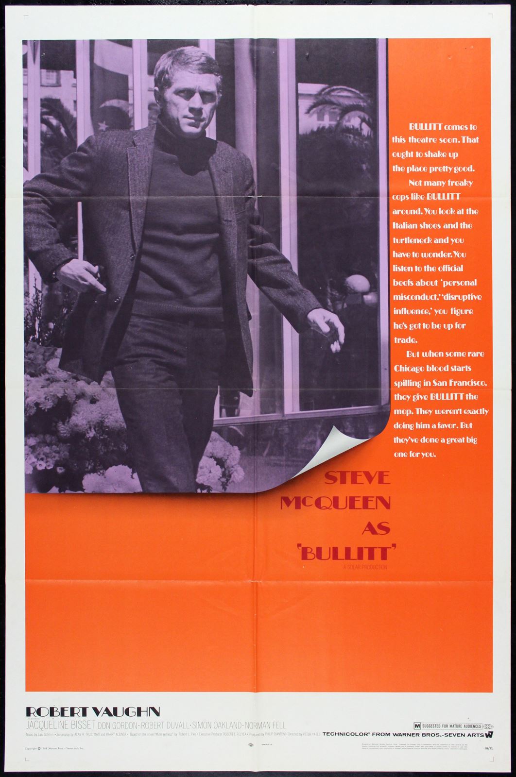Original Bullitt movie poster
