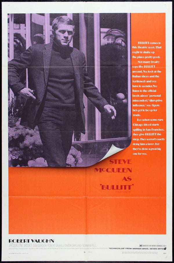 Original Bullitt movie poster