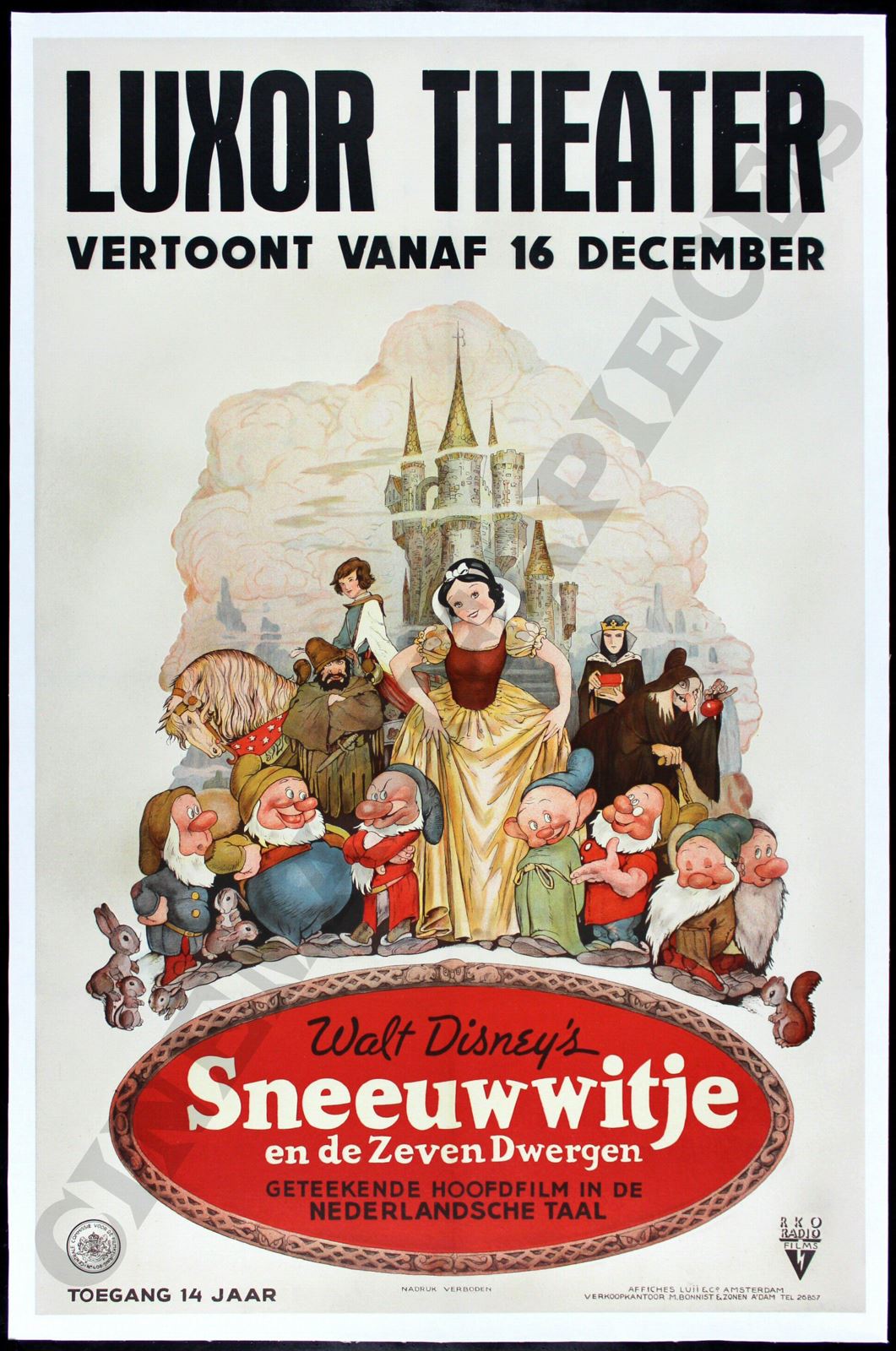 Original Snow White and the Seven Dwarfs (Dutch) movie poster
