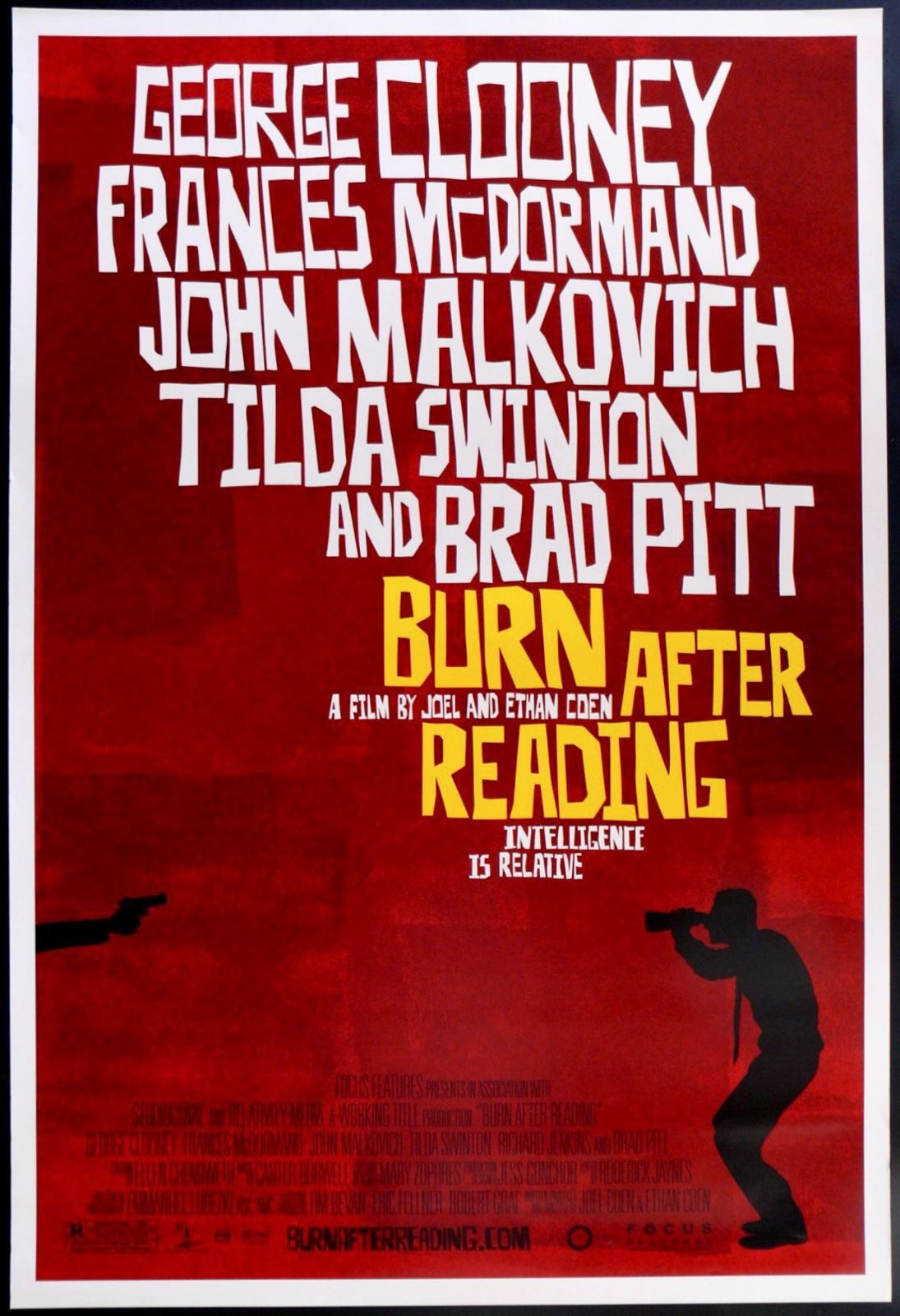 Original Burn After Reading movie poster