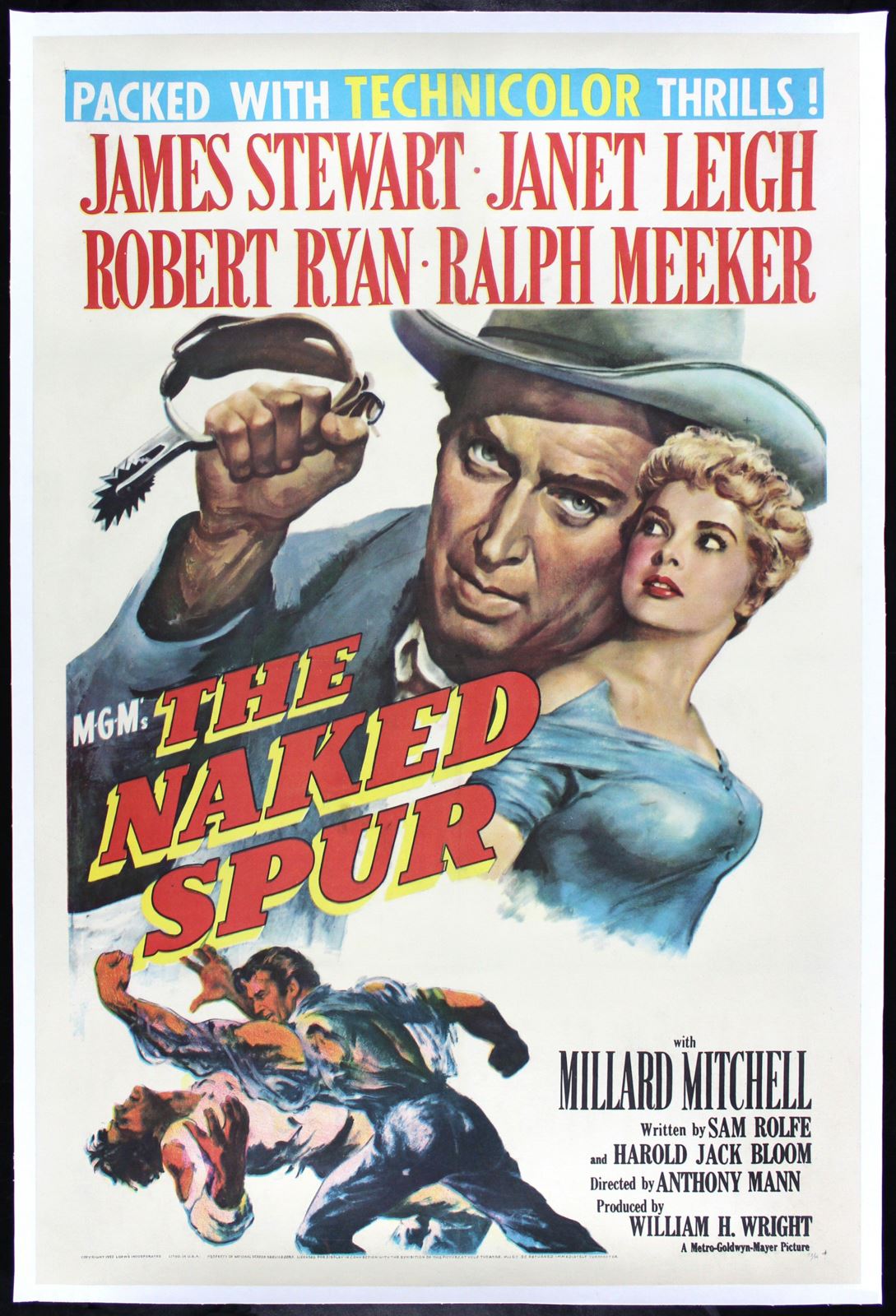 Original The Naked Spur movie poster