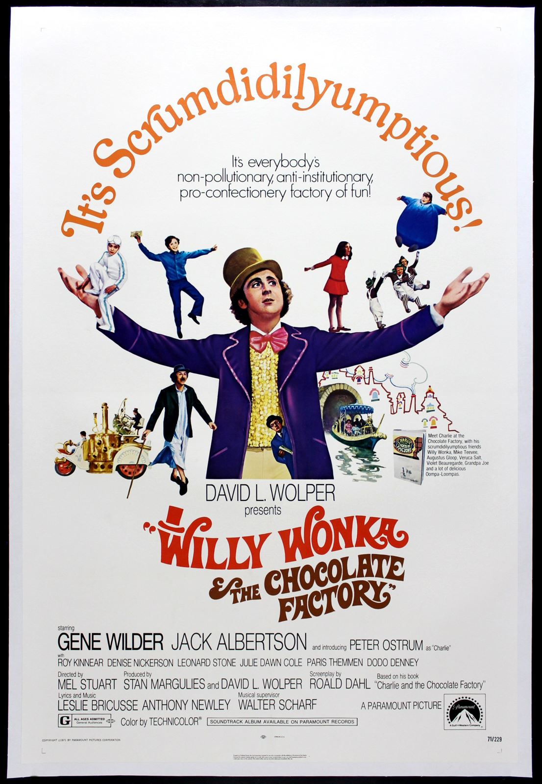 Original Willy Wonka & the Chocolate Factory movie poster