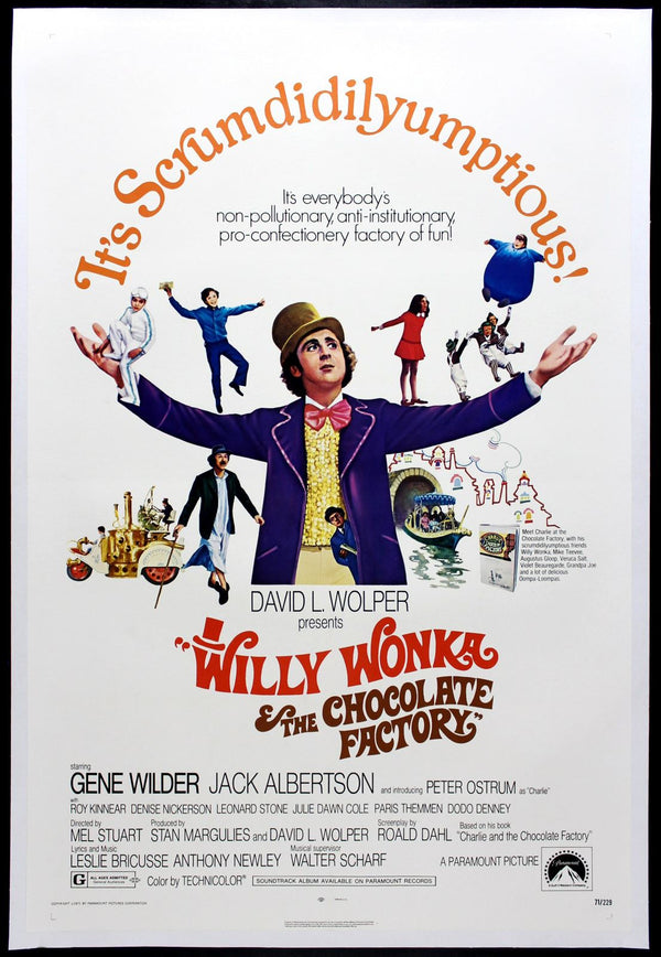 Original Willy Wonka & the Chocolate Factory movie poster