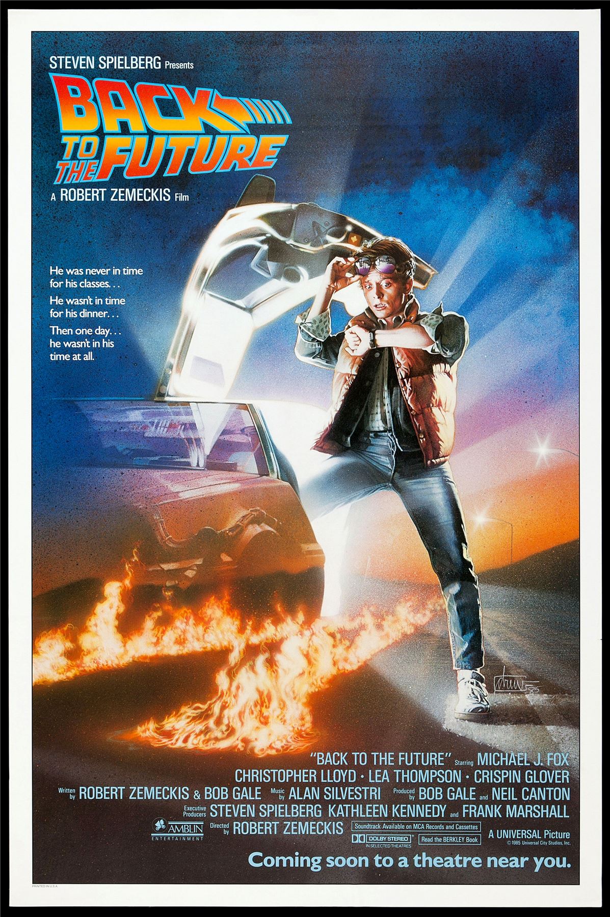 Original Back to the Future movie poster