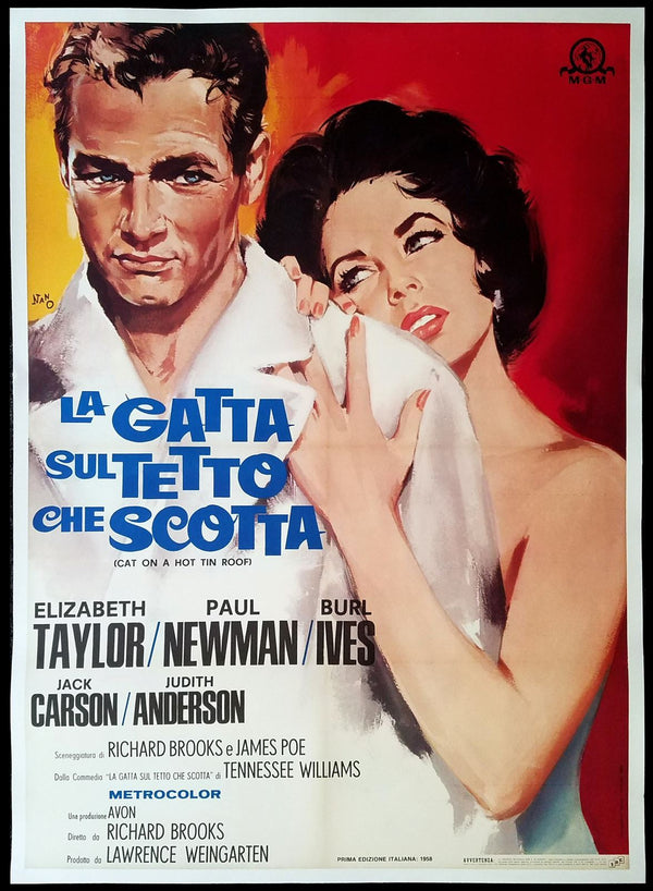Original Cat on a Hot Tin Roof movie poster