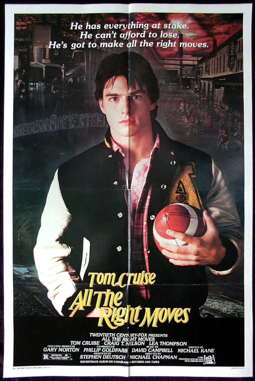 Original All the Right Moves movie poster