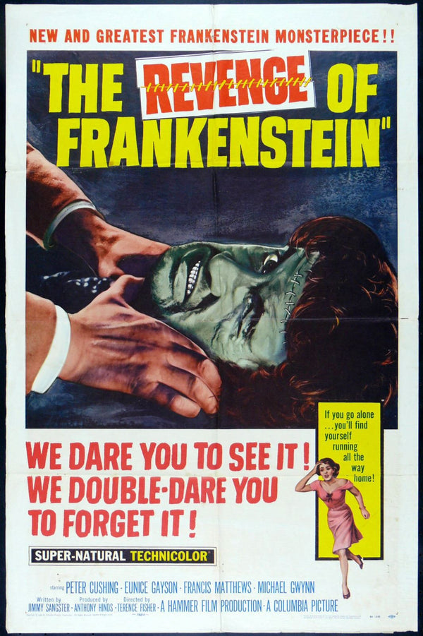 Original The Revenge of Frankenstein movie poster