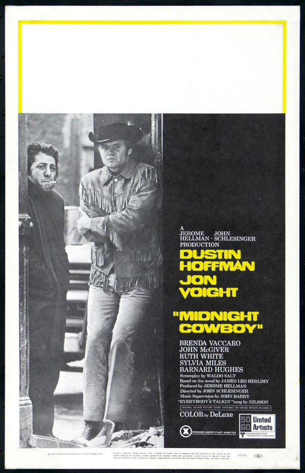 Original Midnight Cowboy movie poster