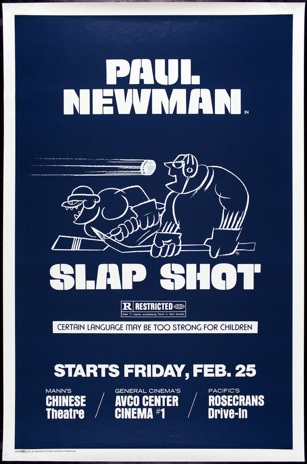 Original Slap Shot movie poster