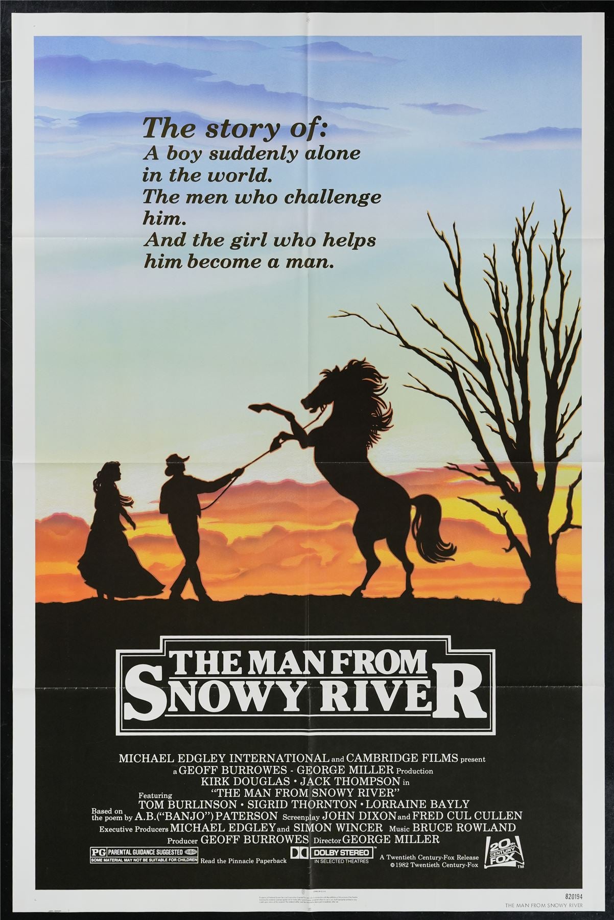 Original The Man From Snowy River movie poster
