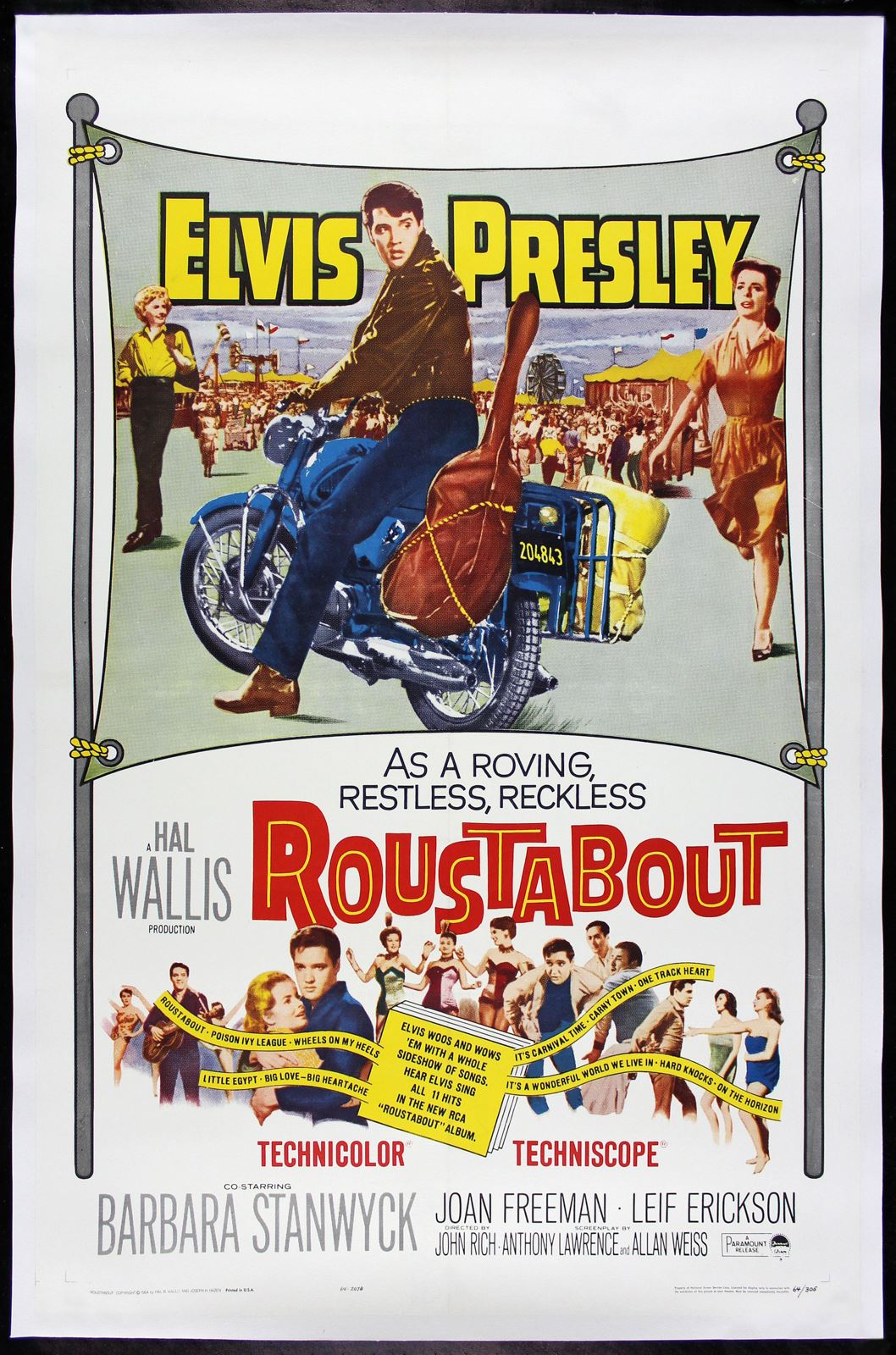 Original Roustabout movie poster
