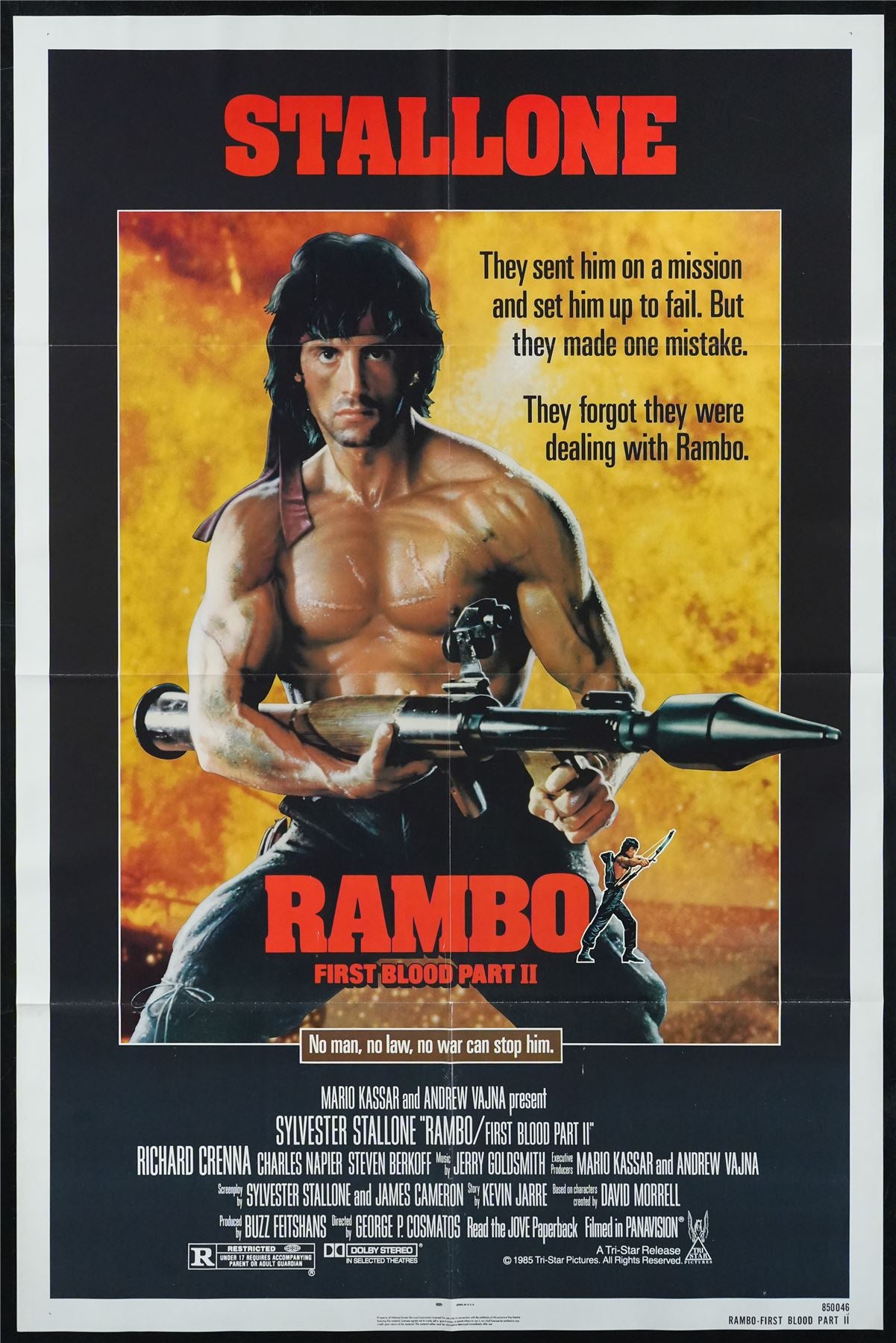 Original Rambo: First Blood Part II movie poster