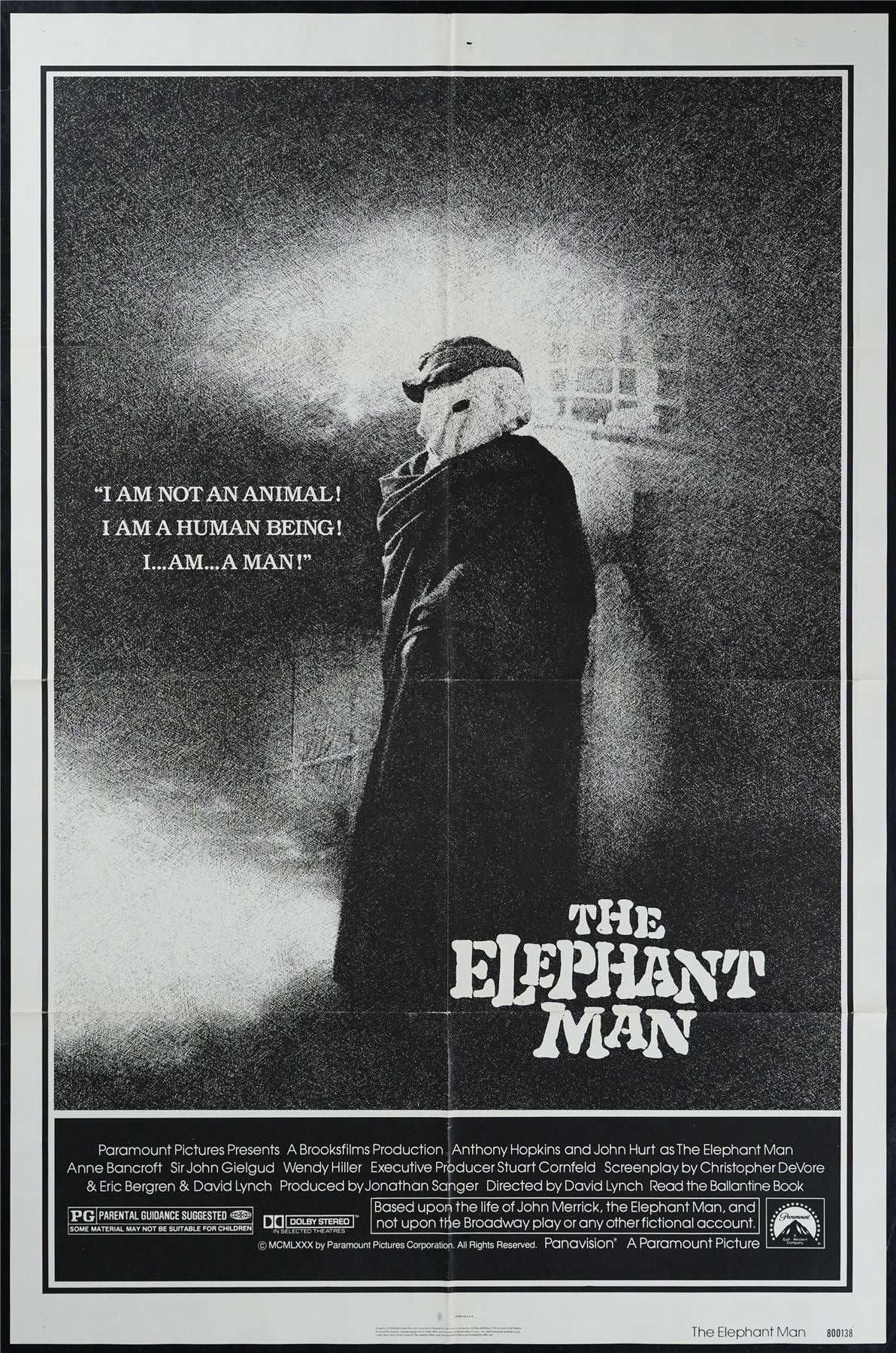 Original The Elephant Man movie poster