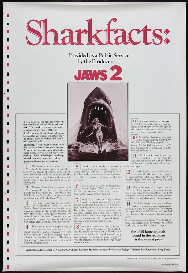 Original Jaws 2 movie poster