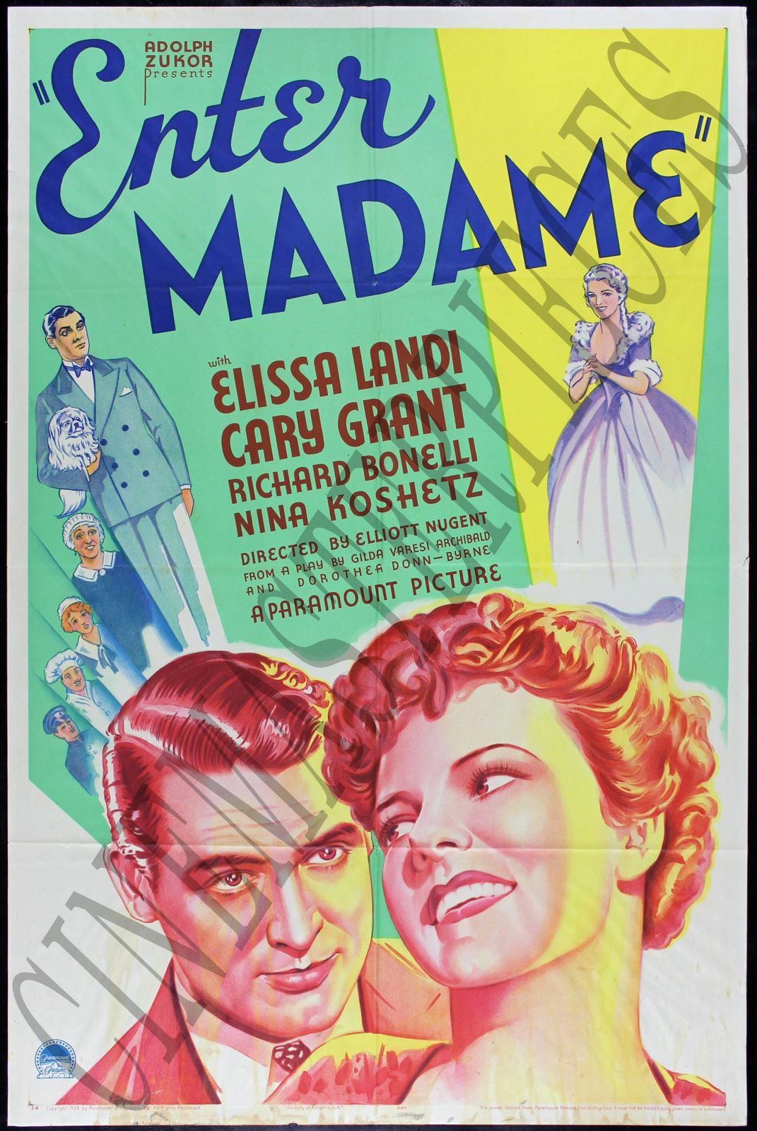 Original Enter Madame! movie poster