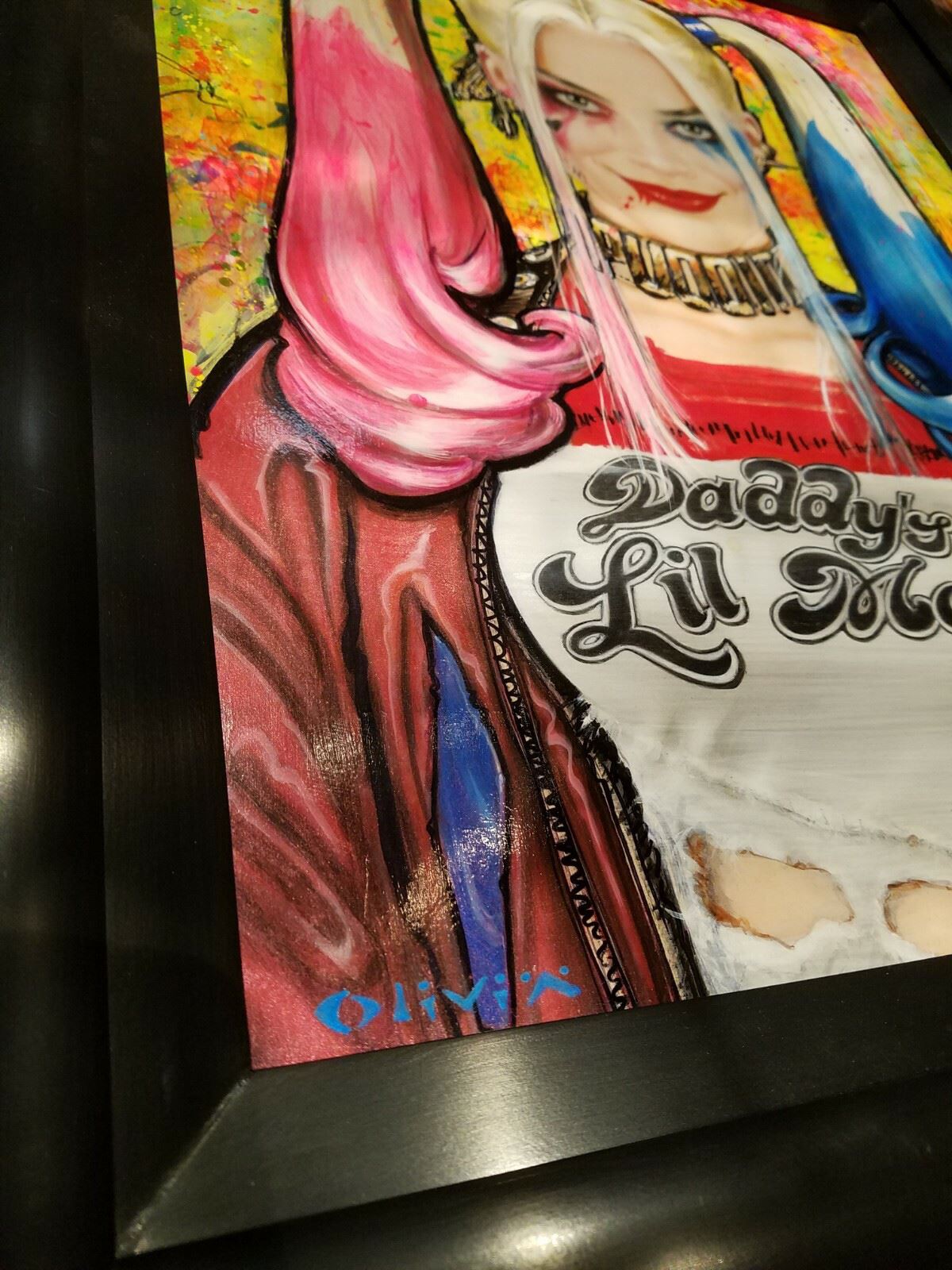 Original Olivia De Berardinis Harley Quinn Original Painting movie poster