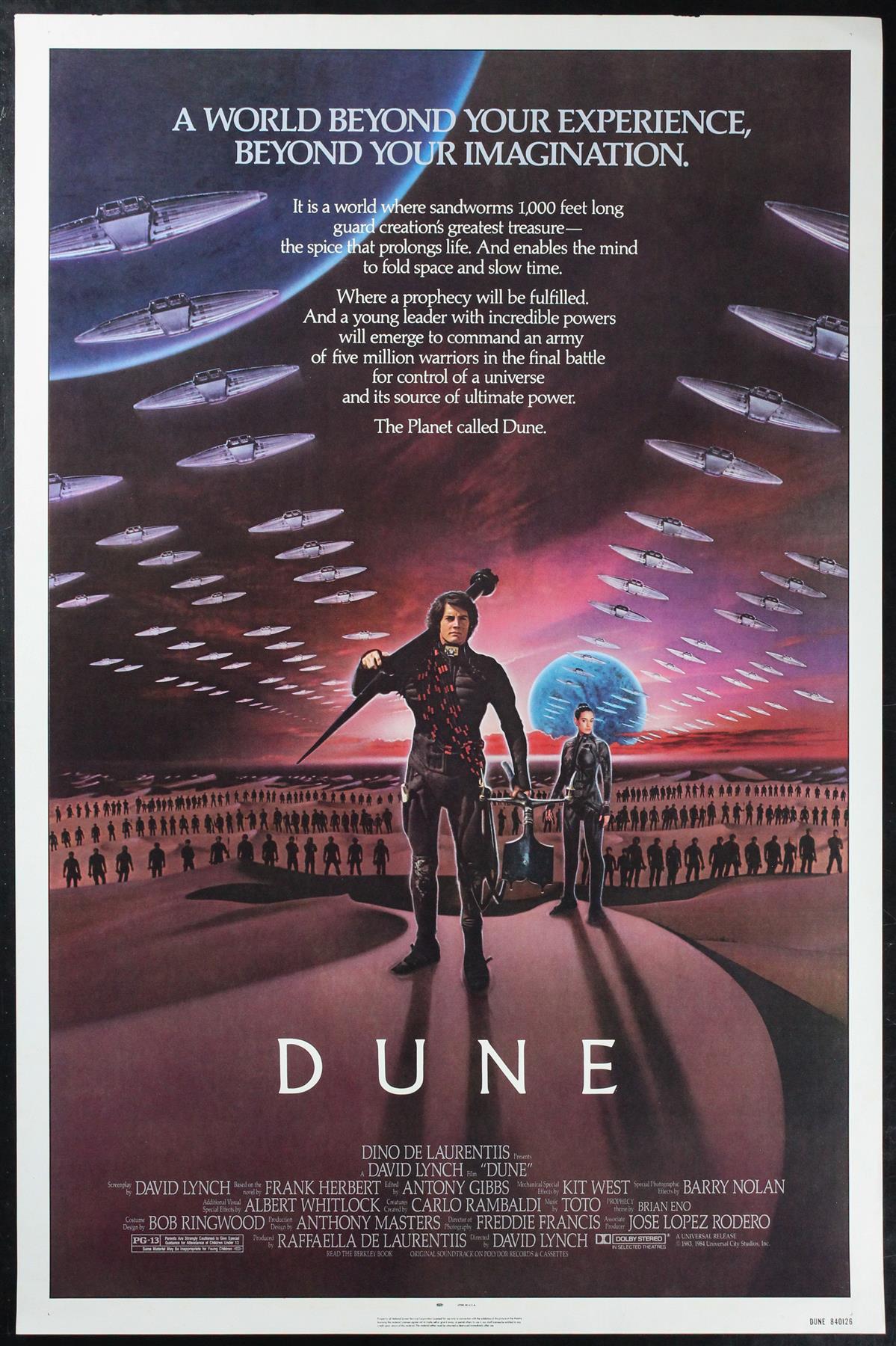 Original Dune movie poster
