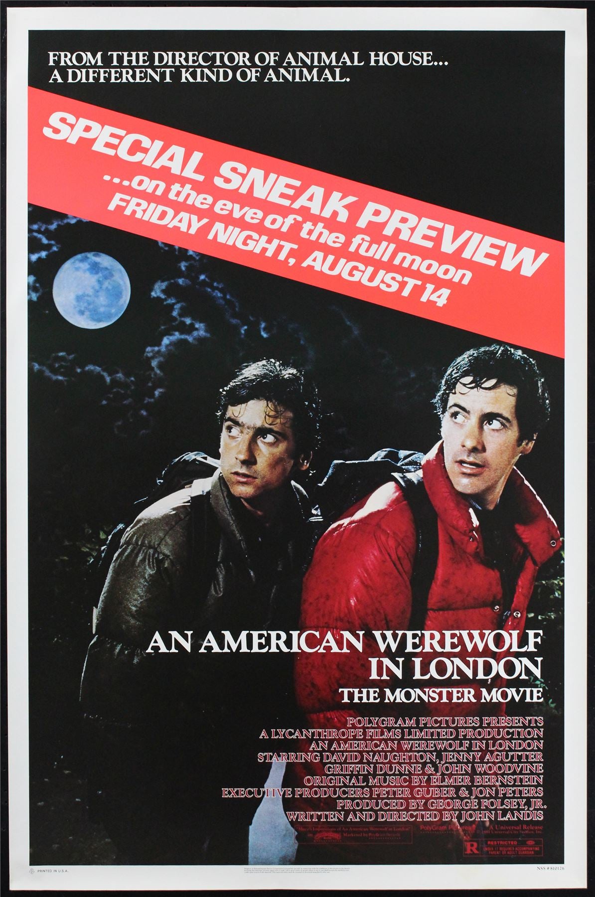 Original American Werewolf in London movie poster