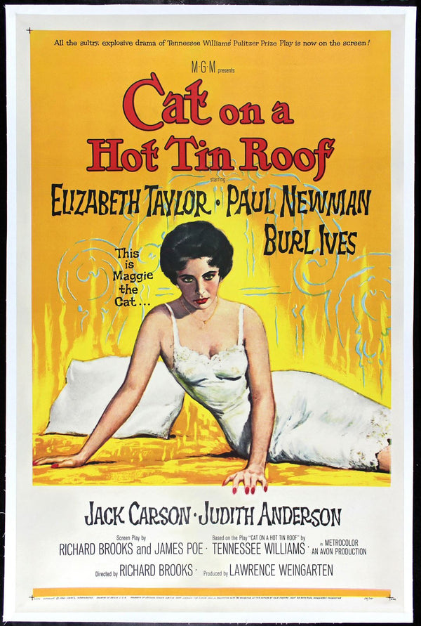 Original Cat on a Hot Tin Roof movie poster