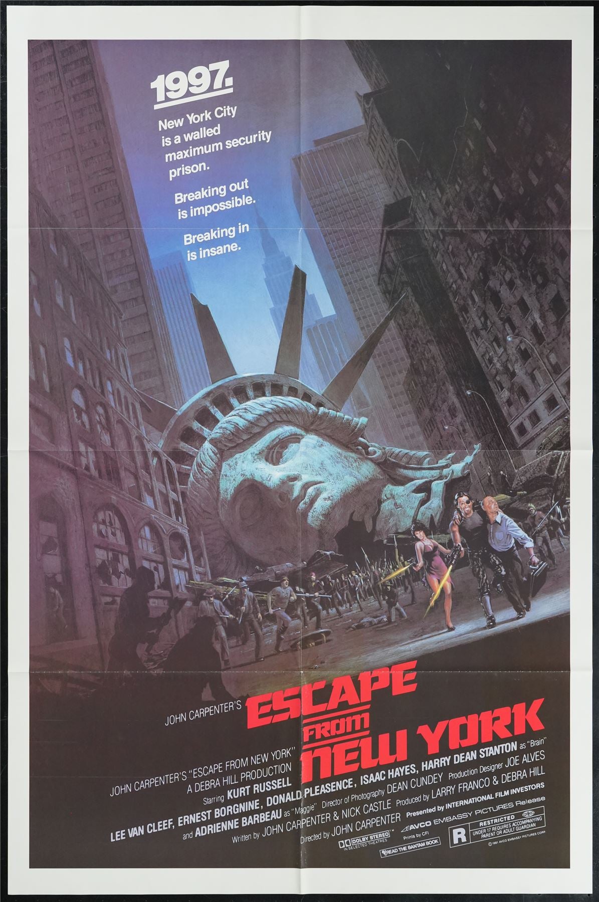 Original Escape From New York movie poster
