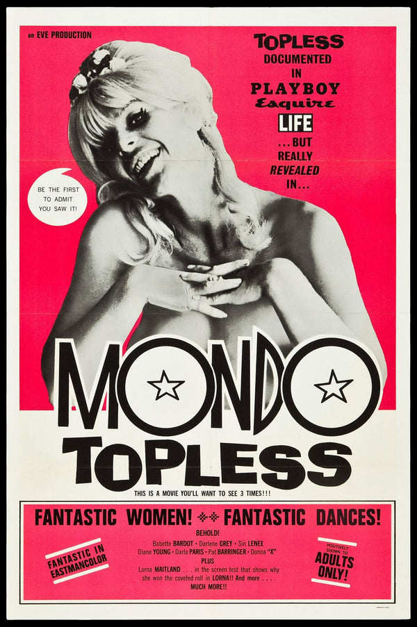 Original Mondo Topless movie poster