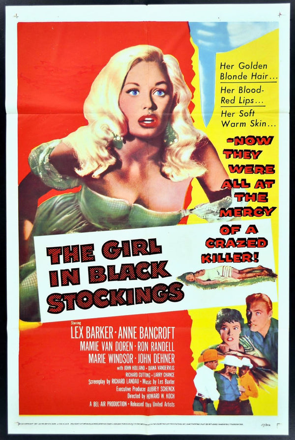 Original The Girl in Black Stockings movie poster