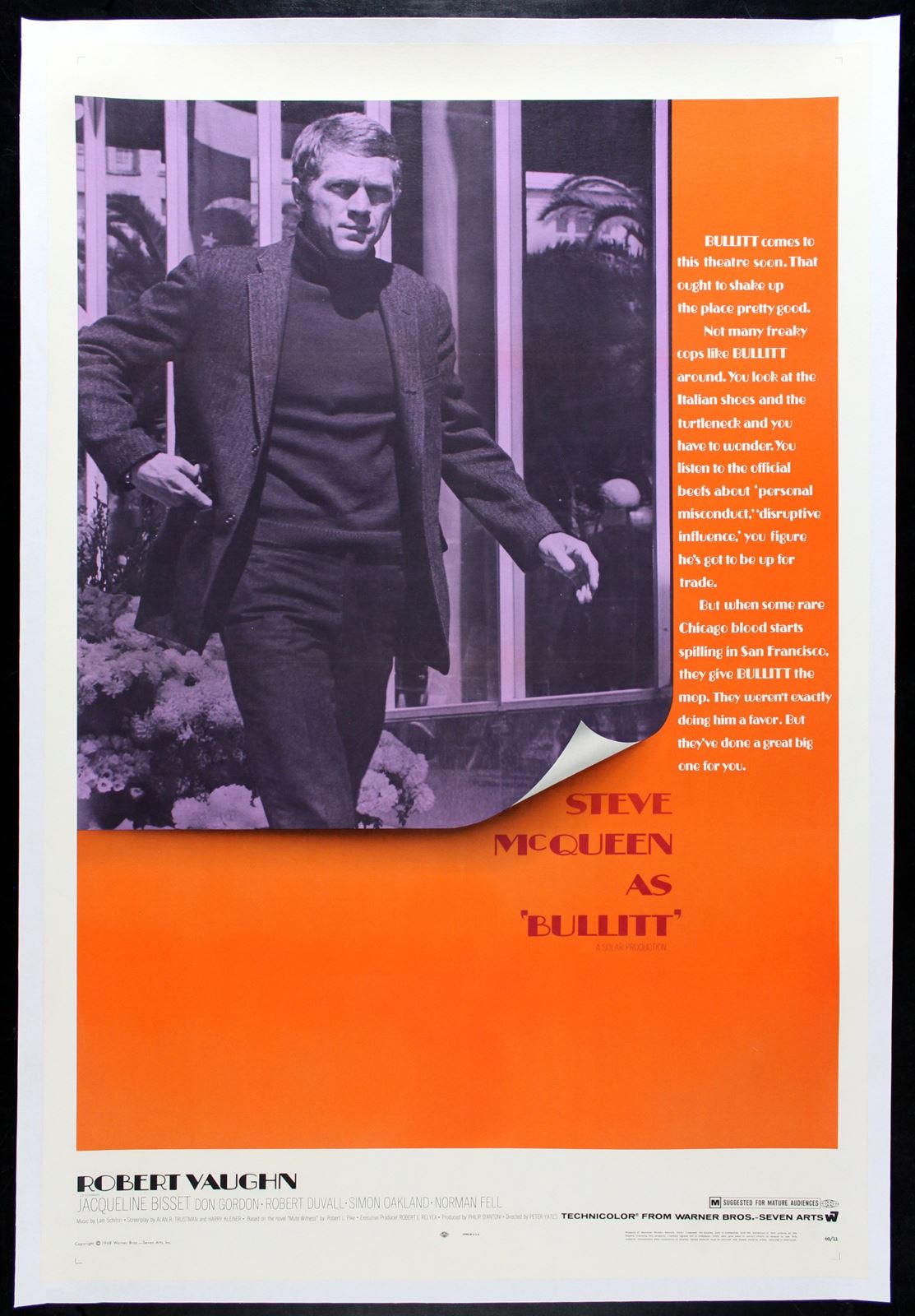 Original Bullitt movie poster