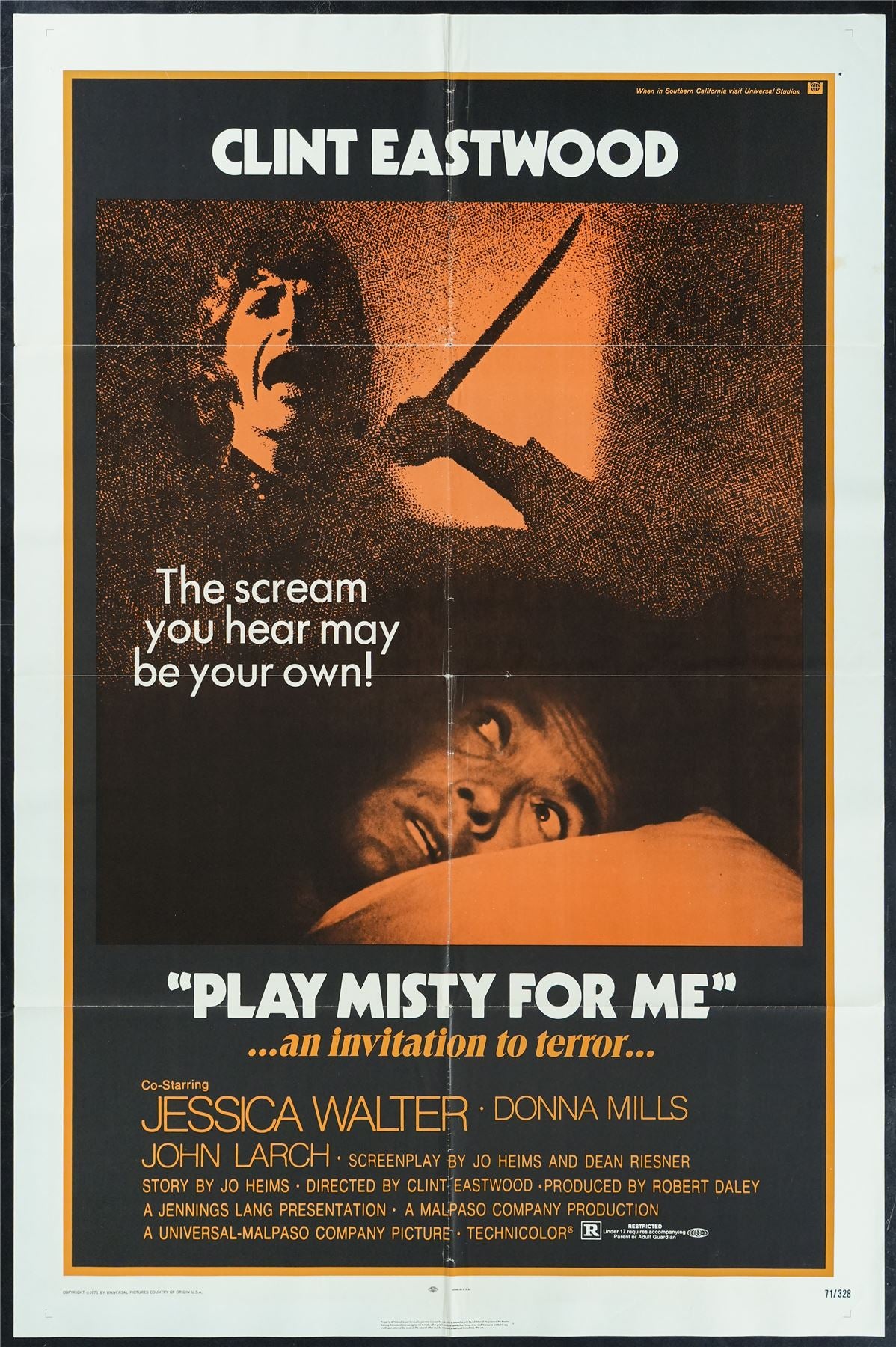 Original Play Misty for Me movie poster