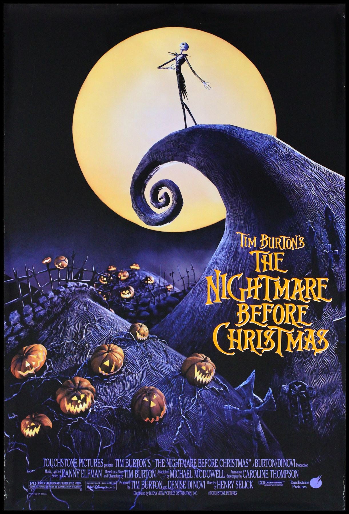 Original The Nightmare Before Christmas movie poster