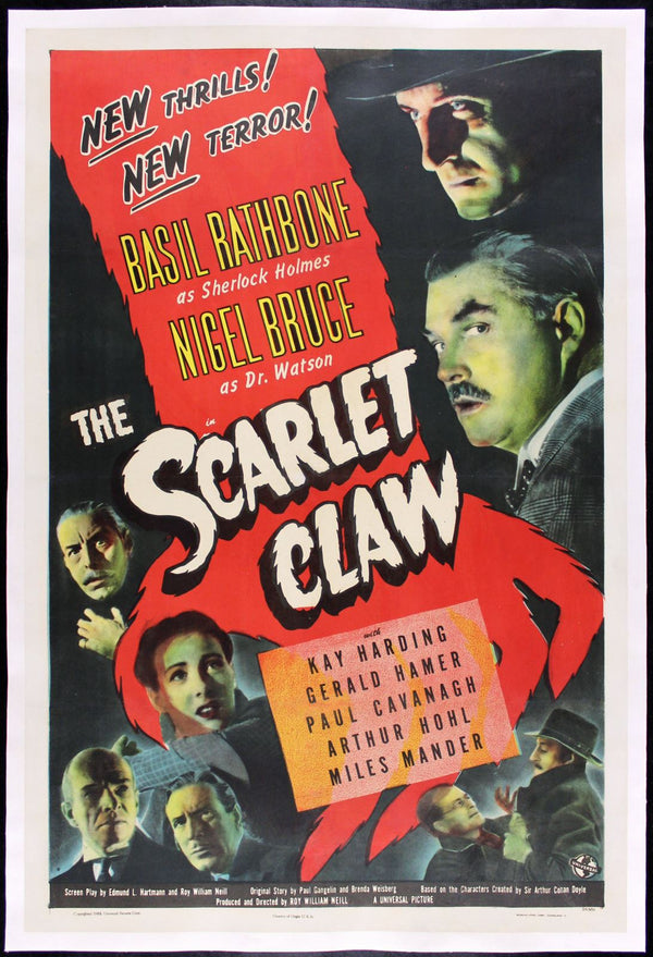 Original The Scarlet Claw movie poster