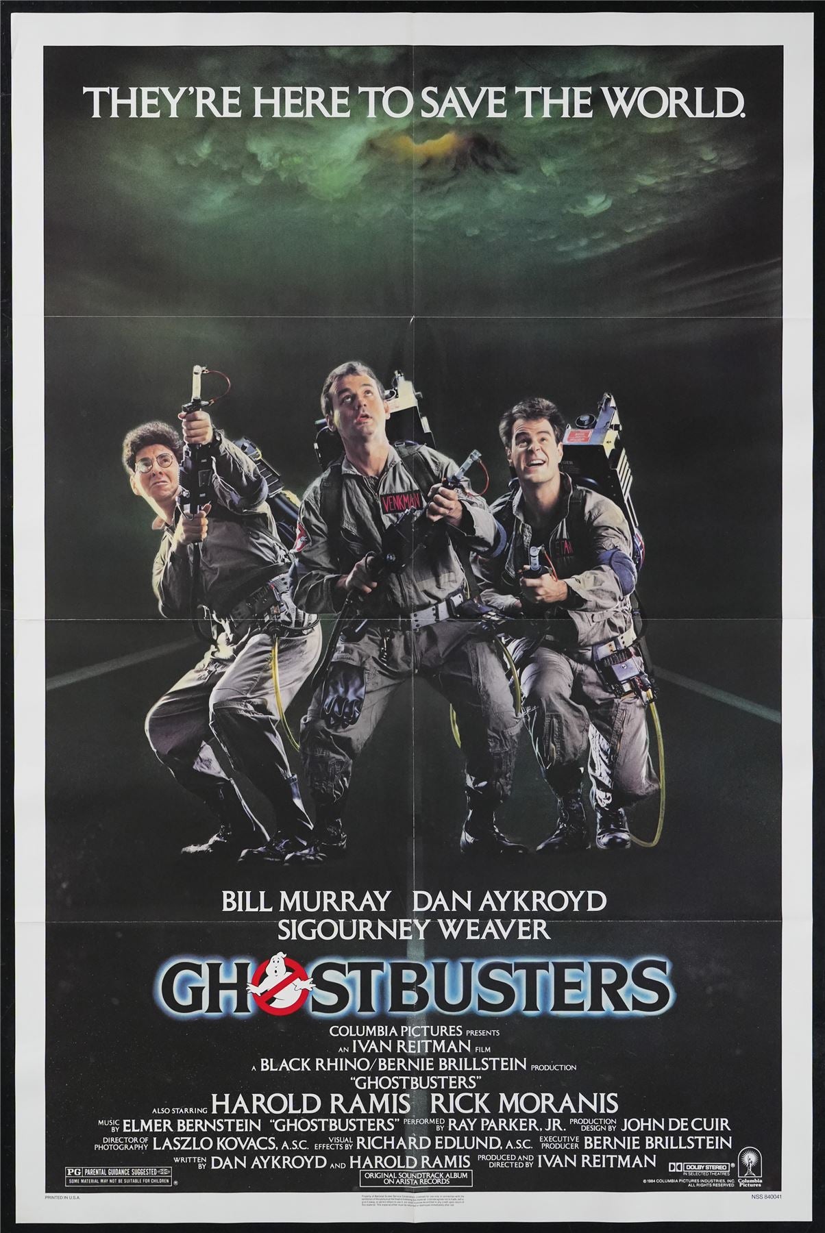 Original Ghostbusters movie poster