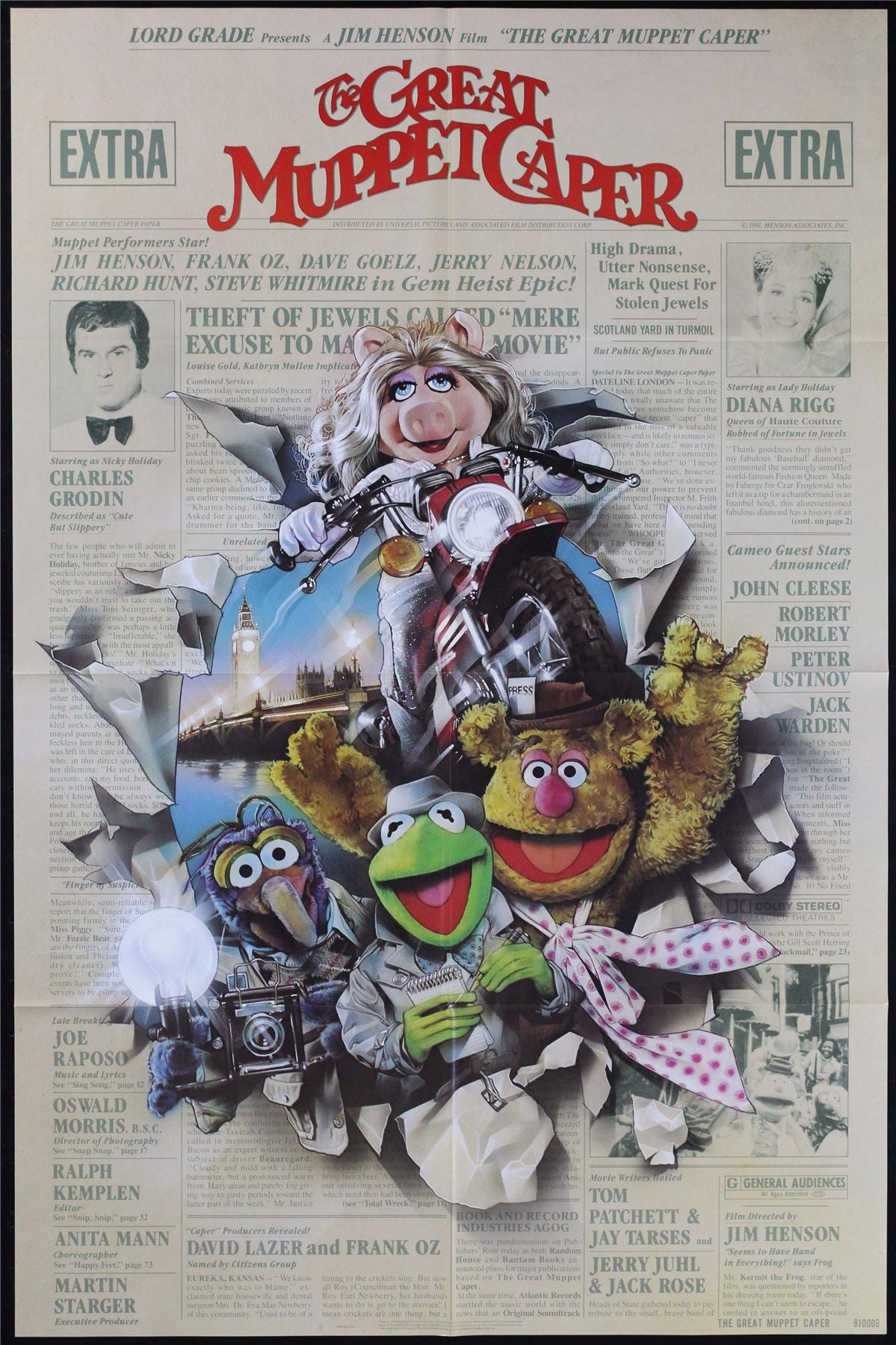 Original The Great Muppet Caper movie poster