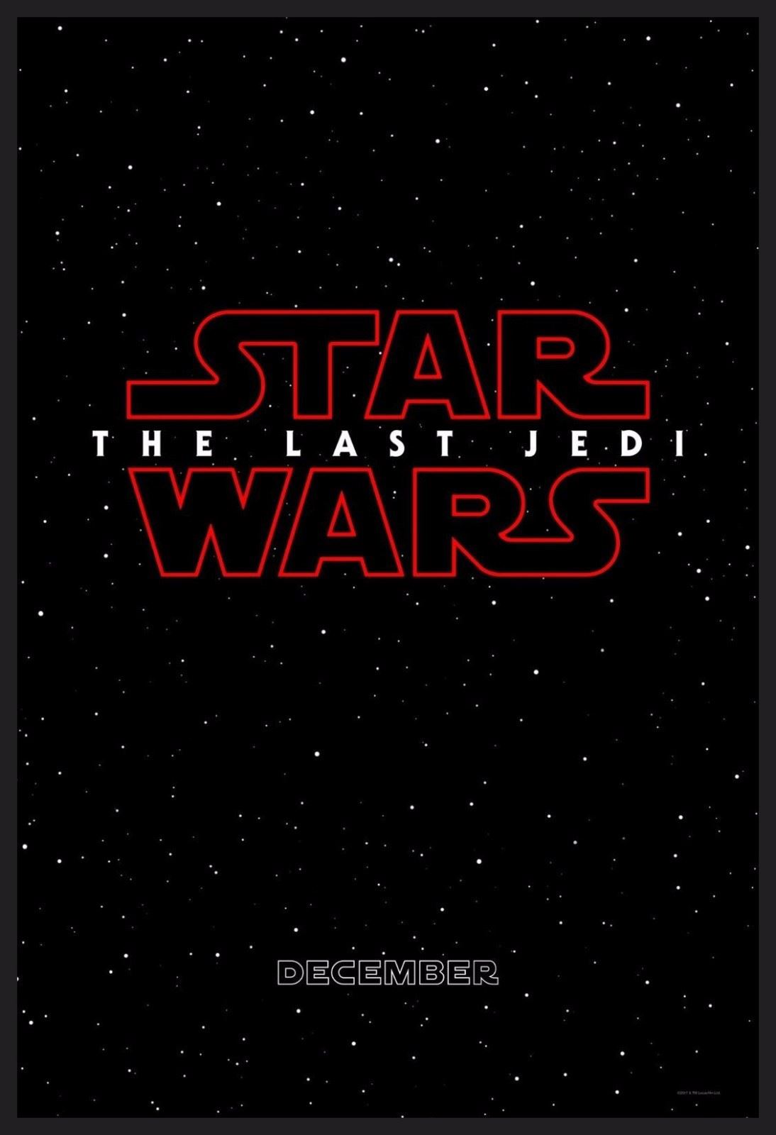 Original The Last Jedi movie poster