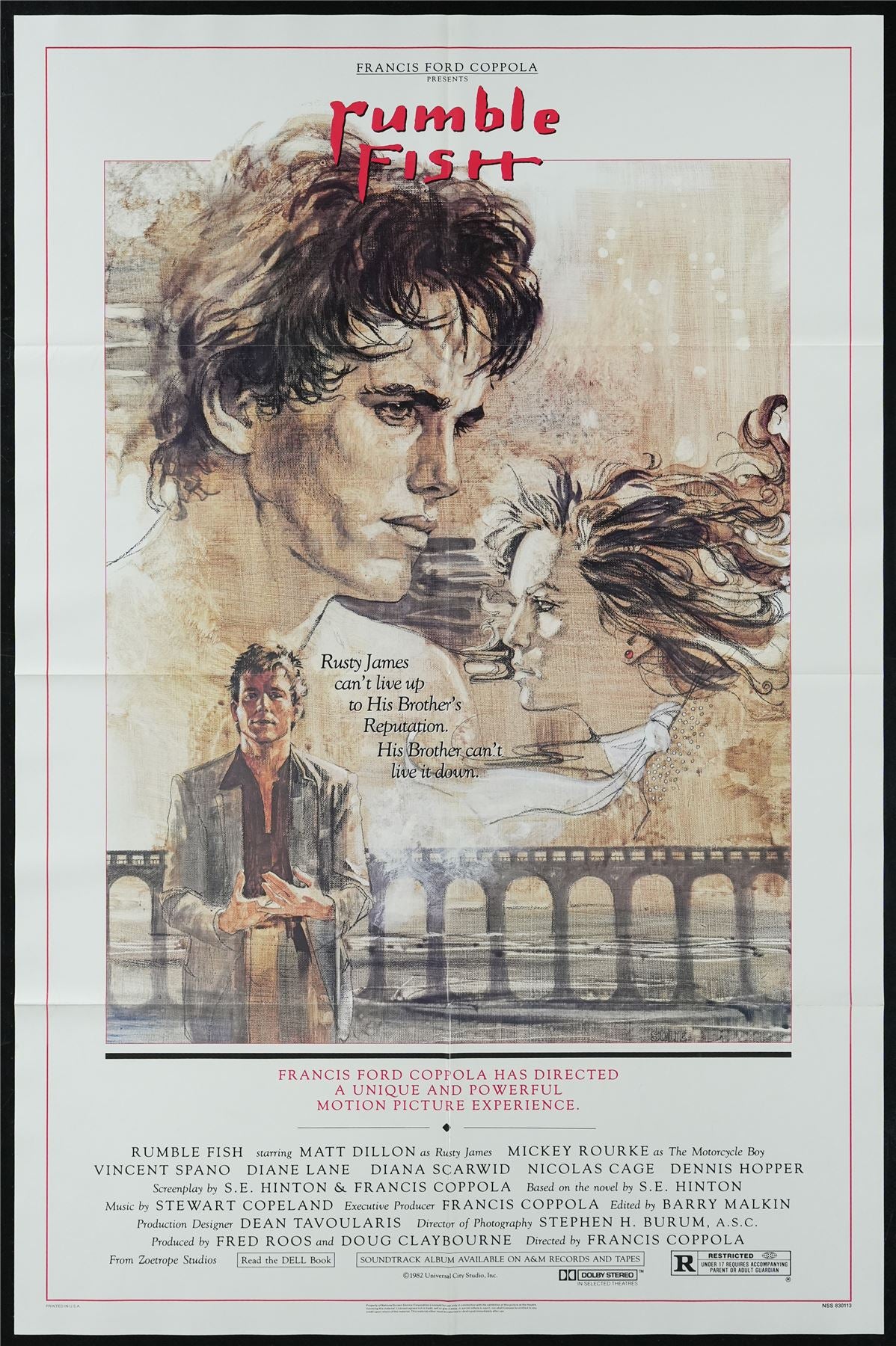 Original The Rumble Fish movie poster