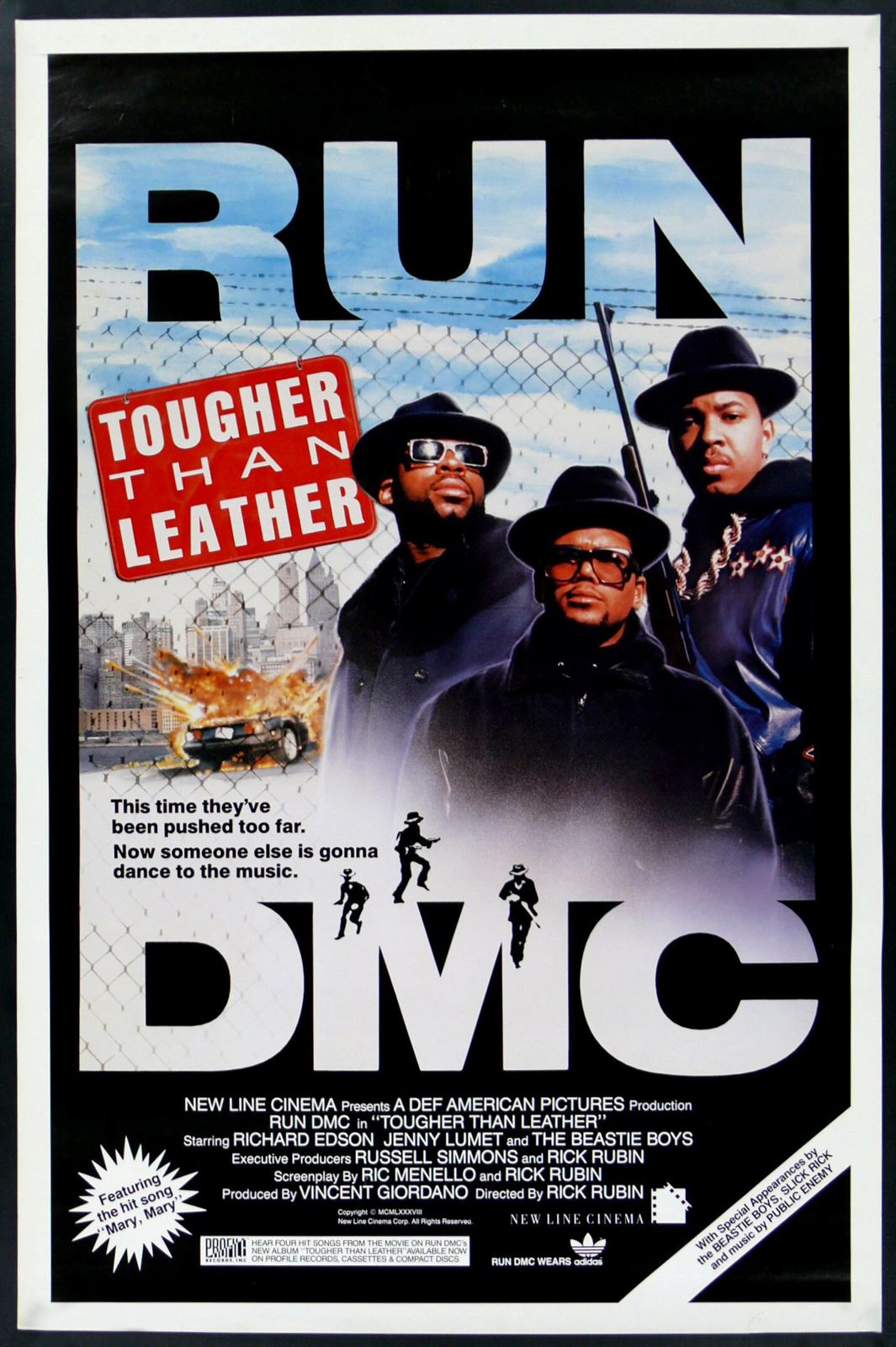 Original Run-DMC: Tougher Than Leather movie poster