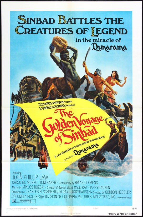 Original The Golden Voyage of Sinbad movie poster