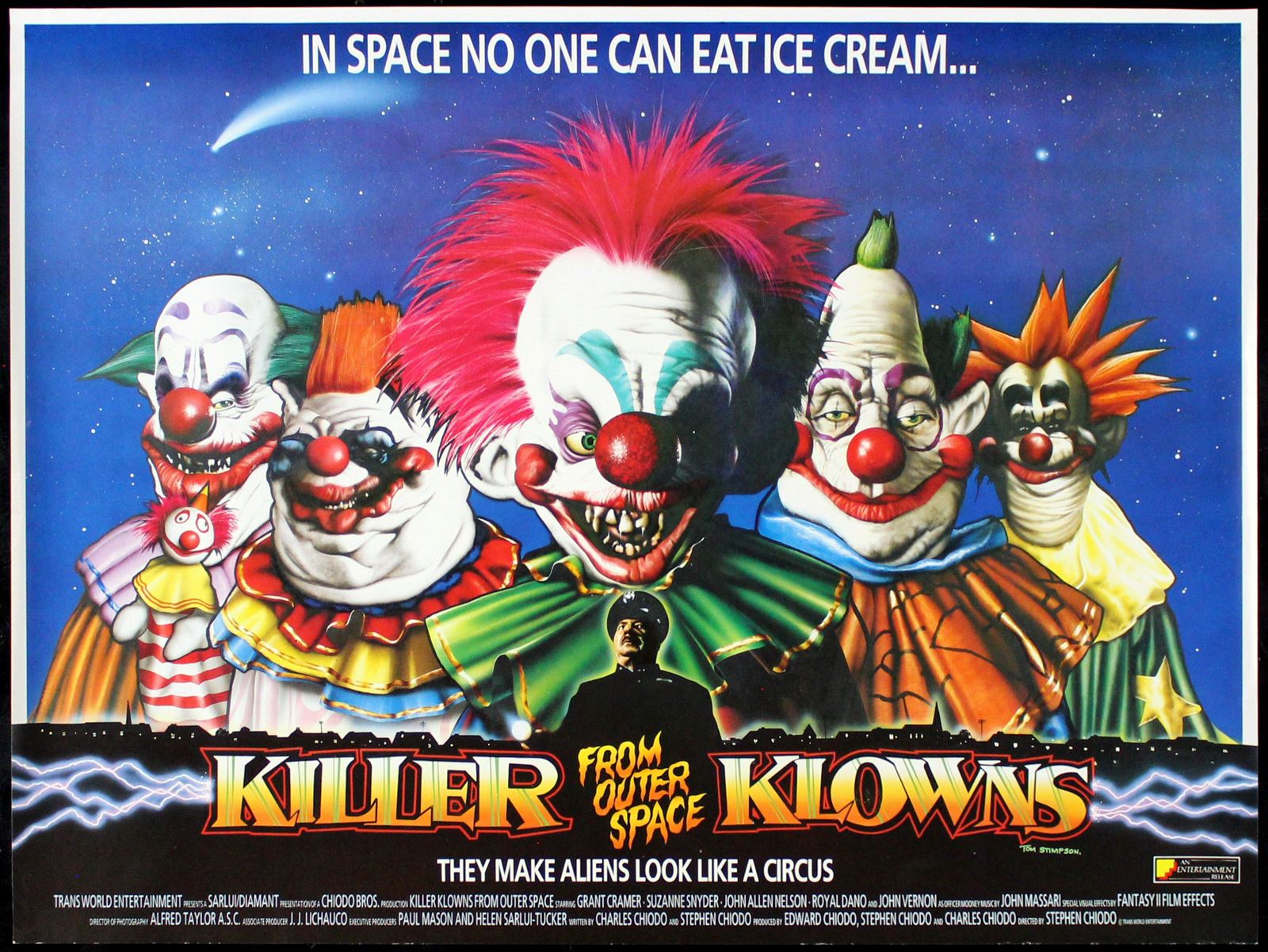 Original Killer Klowns from Outer Space movie poster
