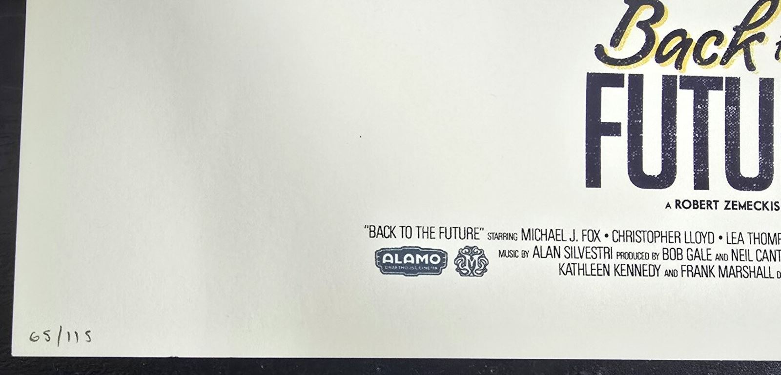 Original Back to the Future movie poster