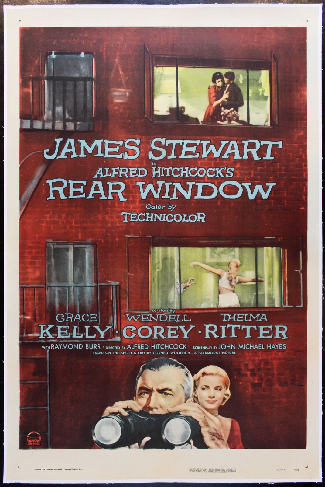 Original Rear Window movie poster