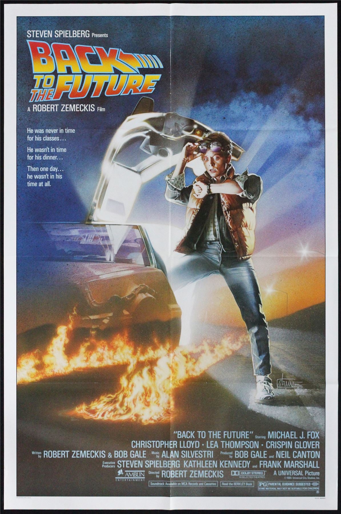 Original Back to the Future movie poster