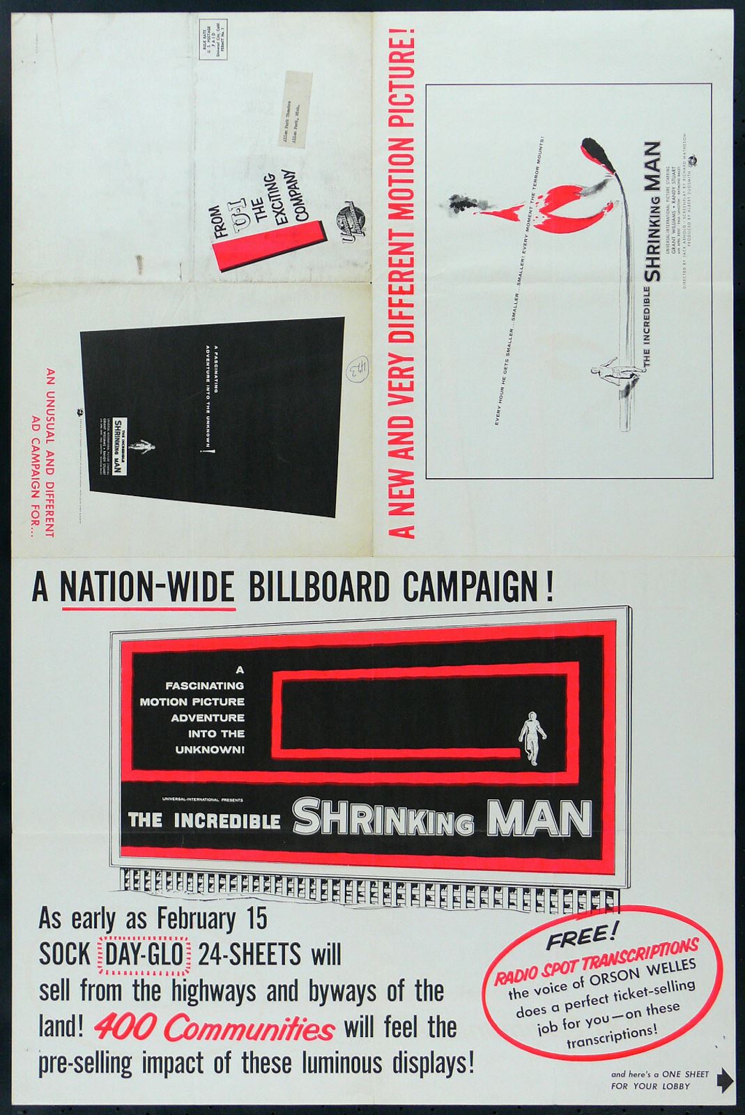 Original The Incredible Shrinking Man movie poster