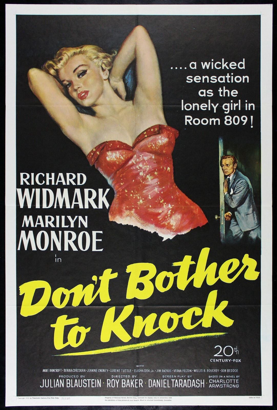 Original Don't Bother to Knock movie poster