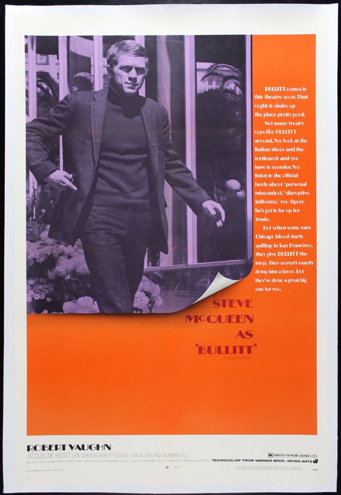 Original Bullitt movie poster