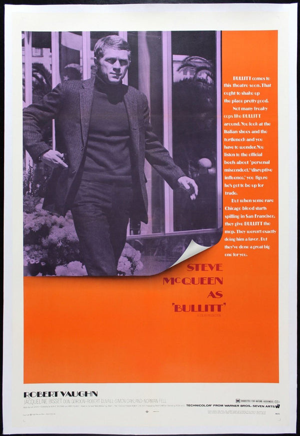 Original Bullitt movie poster