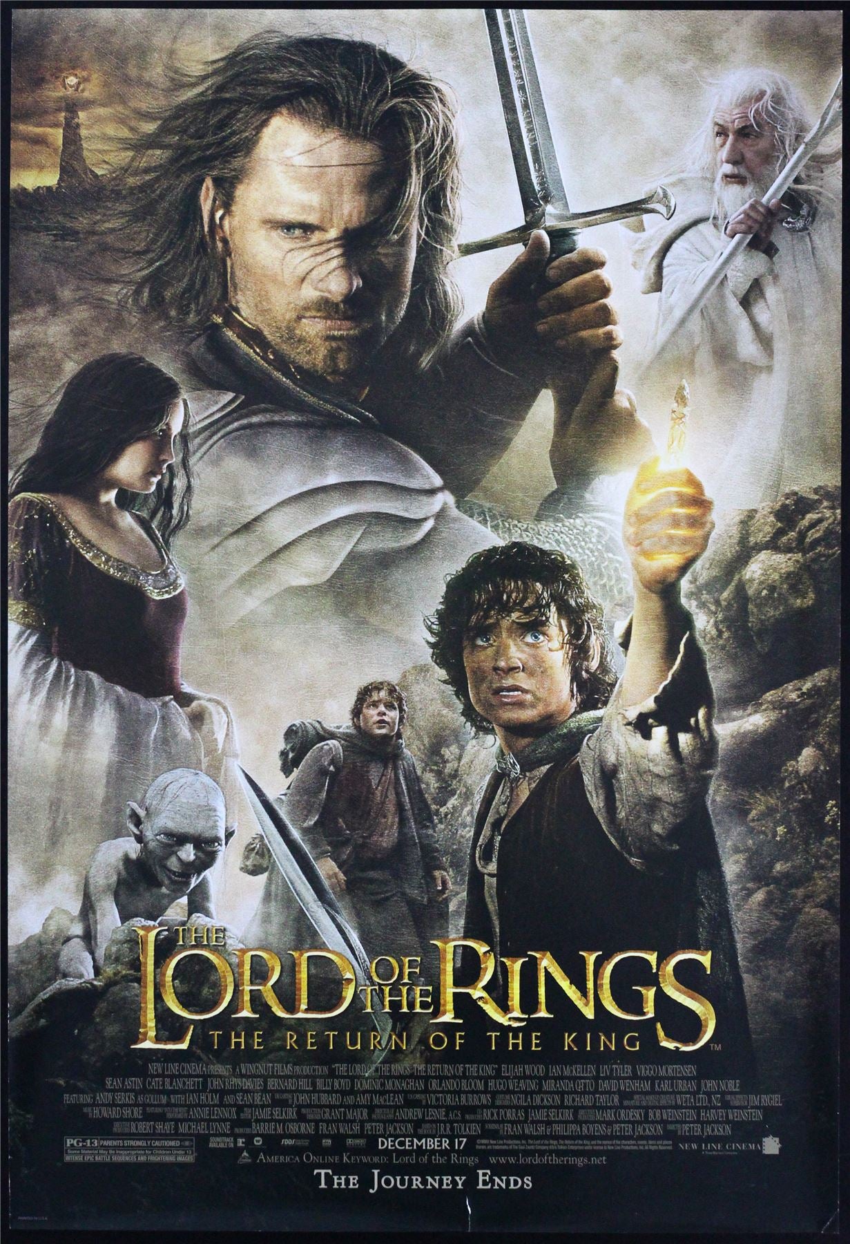 Original Lord of the Rings: Return of the King movie poster