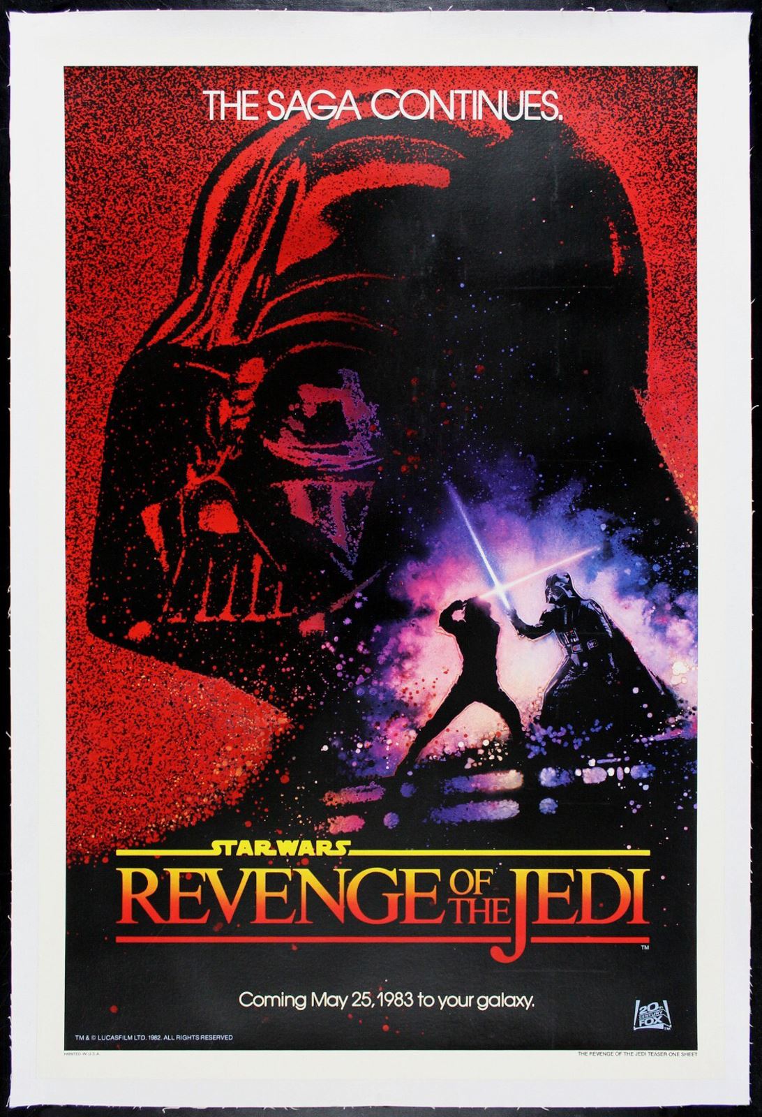 Original Revenge of the Jedi movie poster