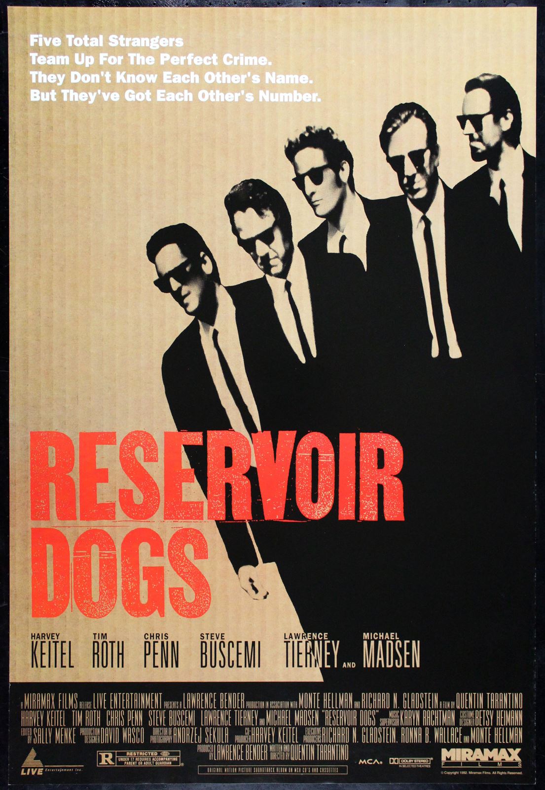 Original Reservoir Dogs movie poster