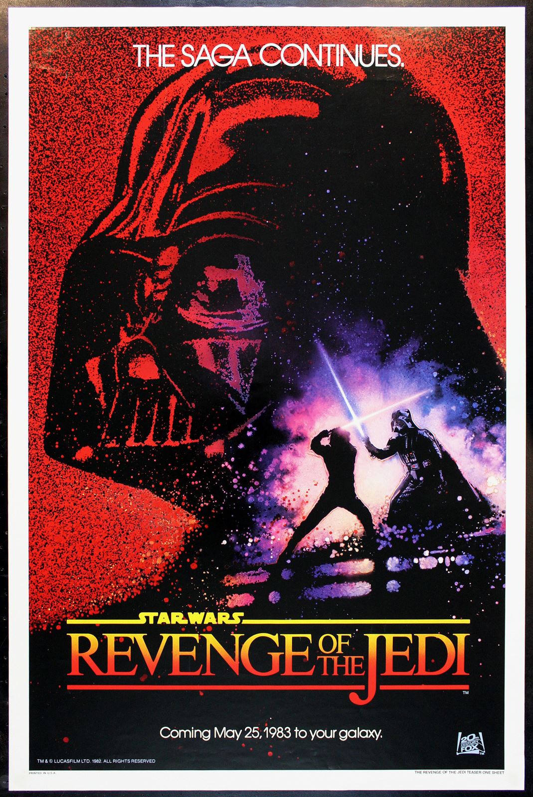 Original Revenge of the Jedi movie poster