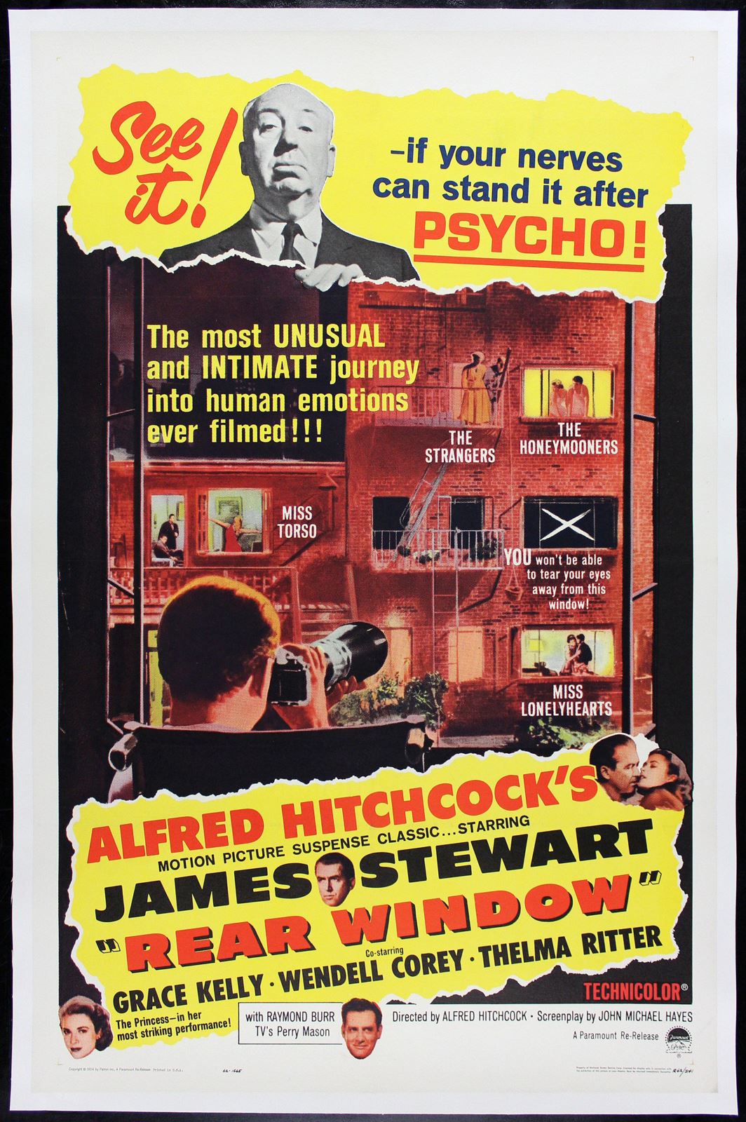 Original Rear Window movie poster