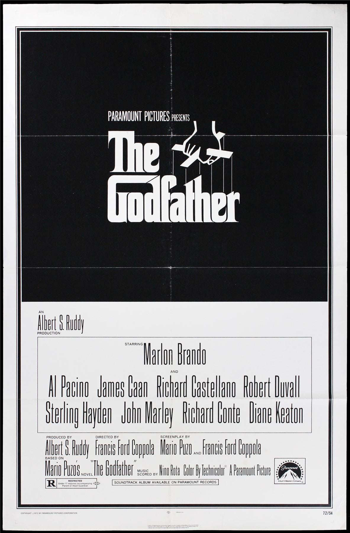 Original The Godfather movie poster